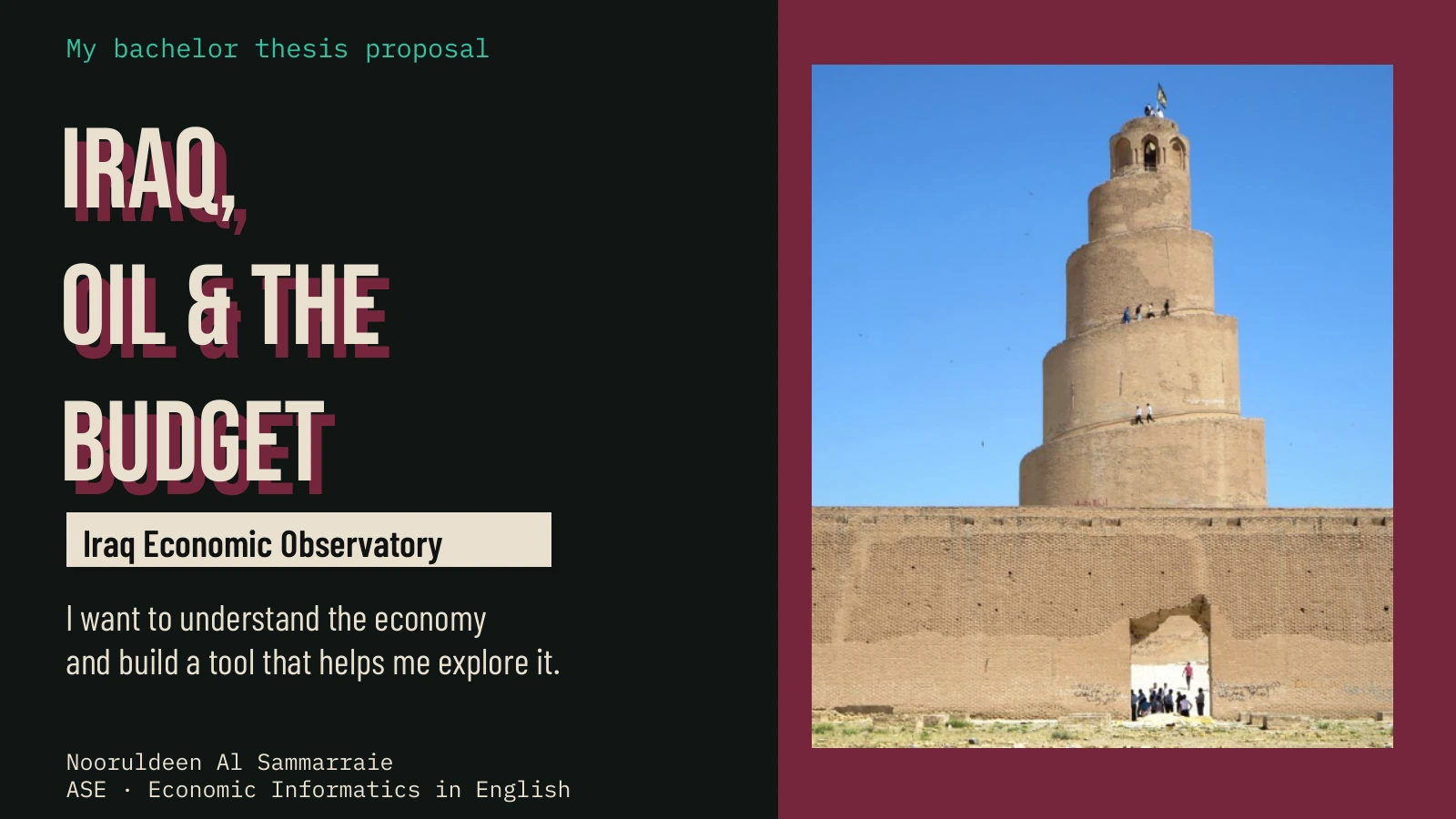 Iraq, oil and the budget